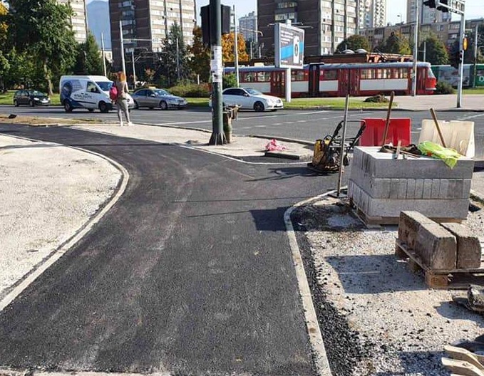 Grad Sarajevo: Počelo asfaltiranje biciklističke staze