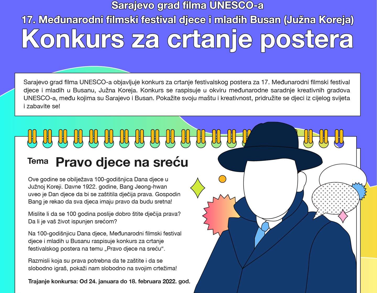Prijavite se za crtanje festivalskog postera na temu “Pravo djece na sreću”