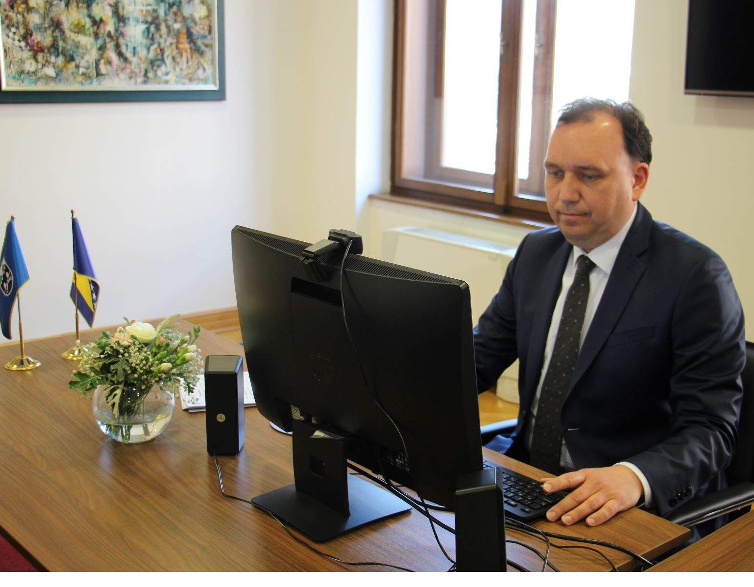 Haris Bašić na drugom sastanku Upravnog odbora Europskog ogranka „Gradonačelnici za mir“