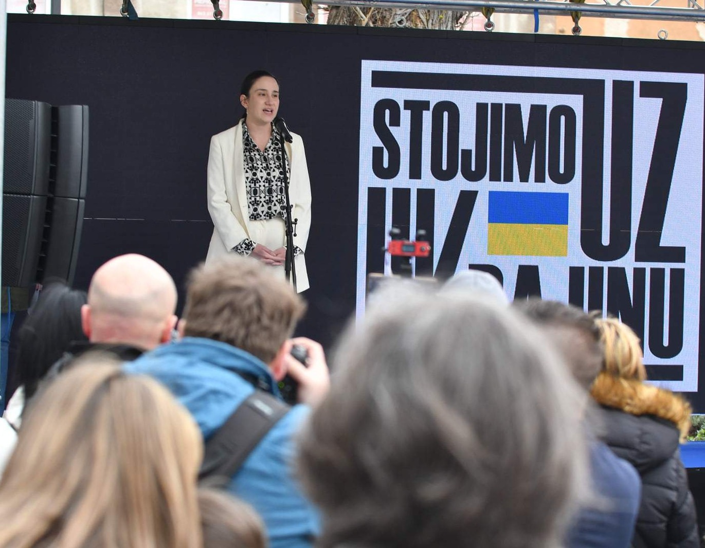 S Trga Susan Sontag u Sarajevu: Poruke potpore ukrajinskom narodu