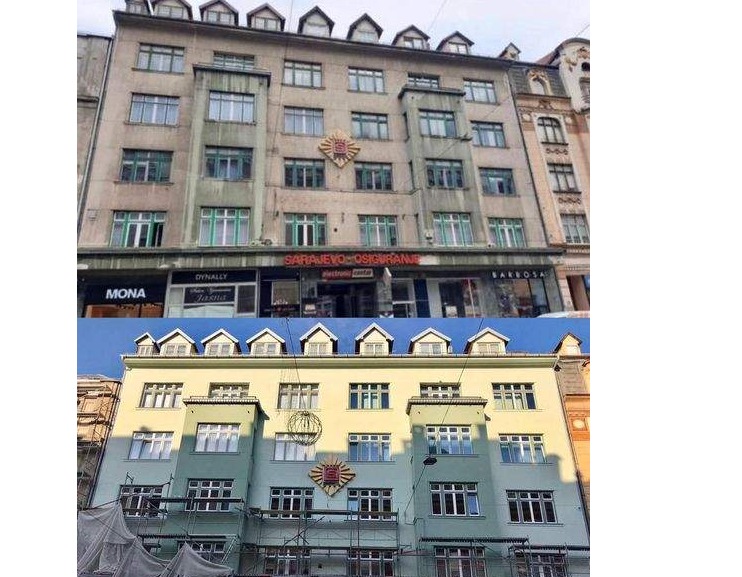 Grad Sarajevo: Završena rekonstrukcija fasade u ulici Titova br. 29