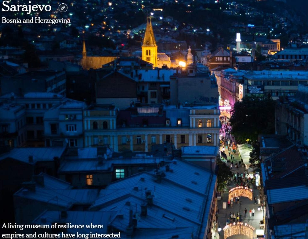 Sarajevo preporuka New York Times-a za posjetu u 2023. godini