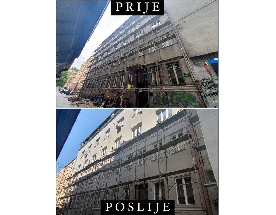 Fasada u punom sjaju na objektu u ulici Pruščakova br. 2 i br. 4