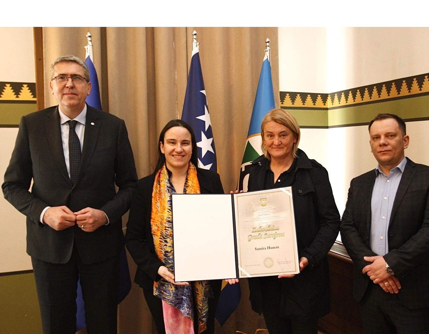 Zahvalnice Grada Sarajeva Samiri Hurem, Smaji Haliloviću i Aliju Babiću