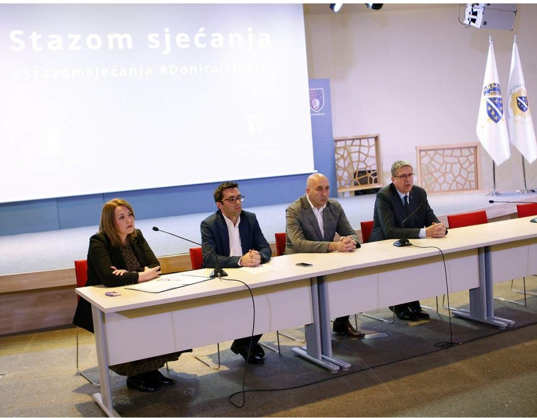 Zamjenik gradonačelnice Avdić na tiskovnoj konferenciji o projektu "Stazom sjećanja"