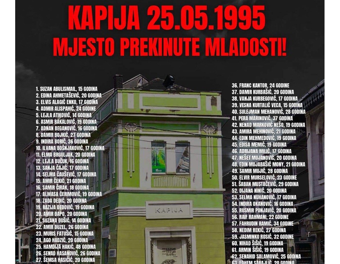 Godišnjica masakra na Tuzlanskoj kapiji 