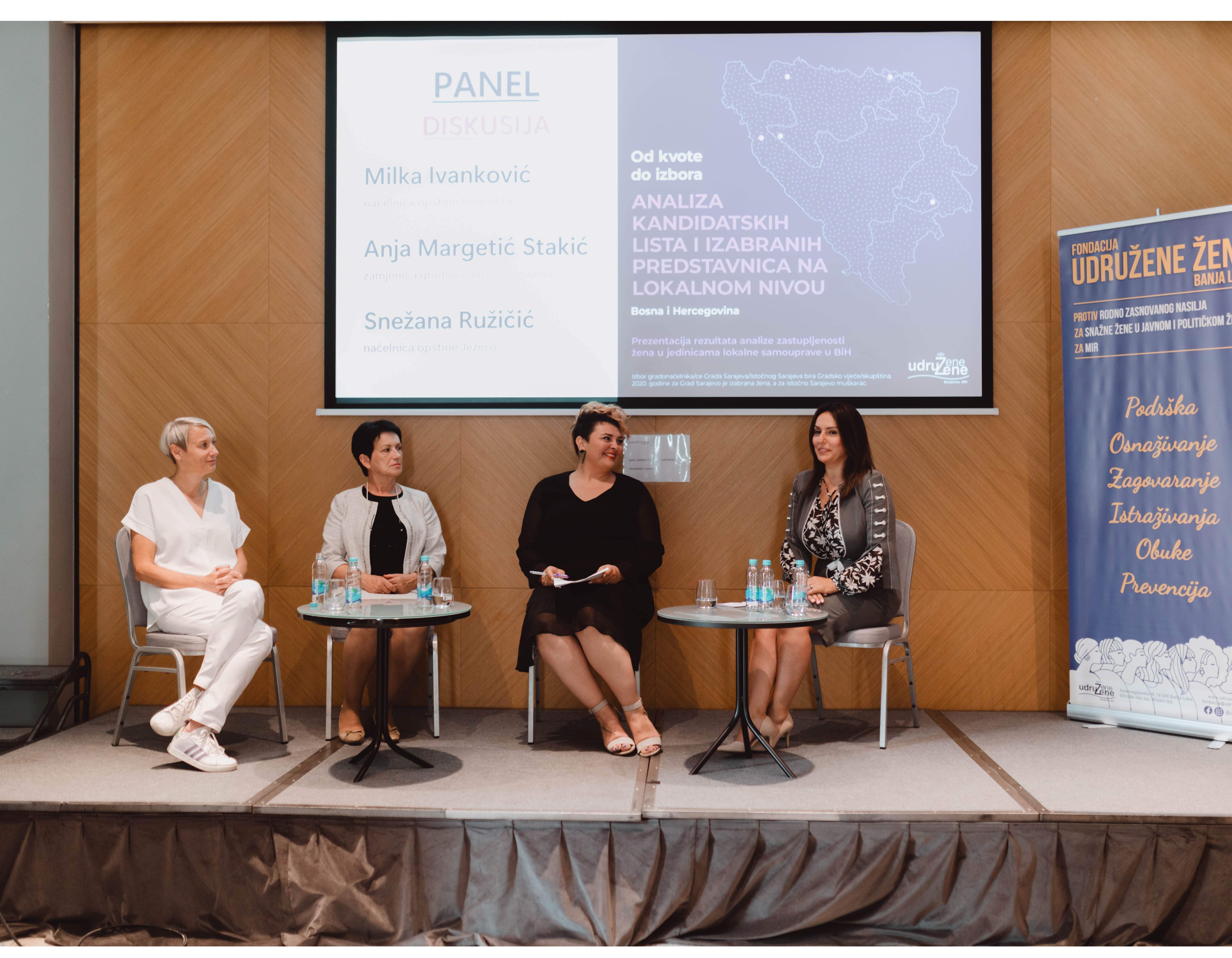 Zamjenica gradonačelnice Margetić Stakić na panelu o zastupljenosti žena u jedinicama lokalne samouprave u BiH