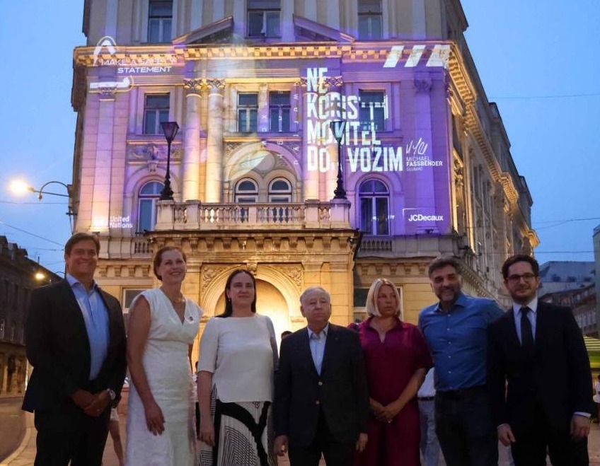 Digitalna projekcija UN-ove Globalne kampanje za sigurnost cestovnog prometa