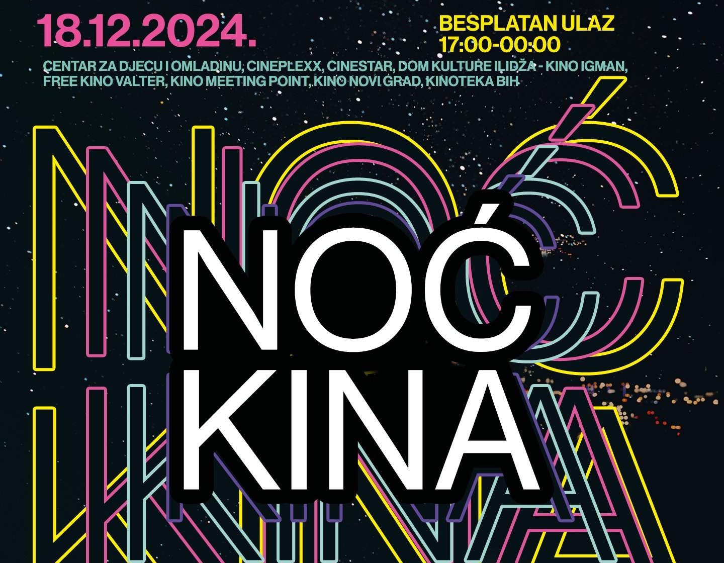 Noć kina 18. prosinca u Sarajevu uz besplatan ulaz