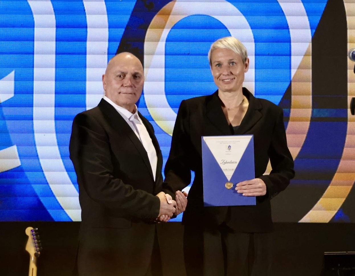 Zahvalnica Gradu Sarajevu: Margetić Stakić na obilježavanju 50. godišnjice KJKP “Sarajevogas”