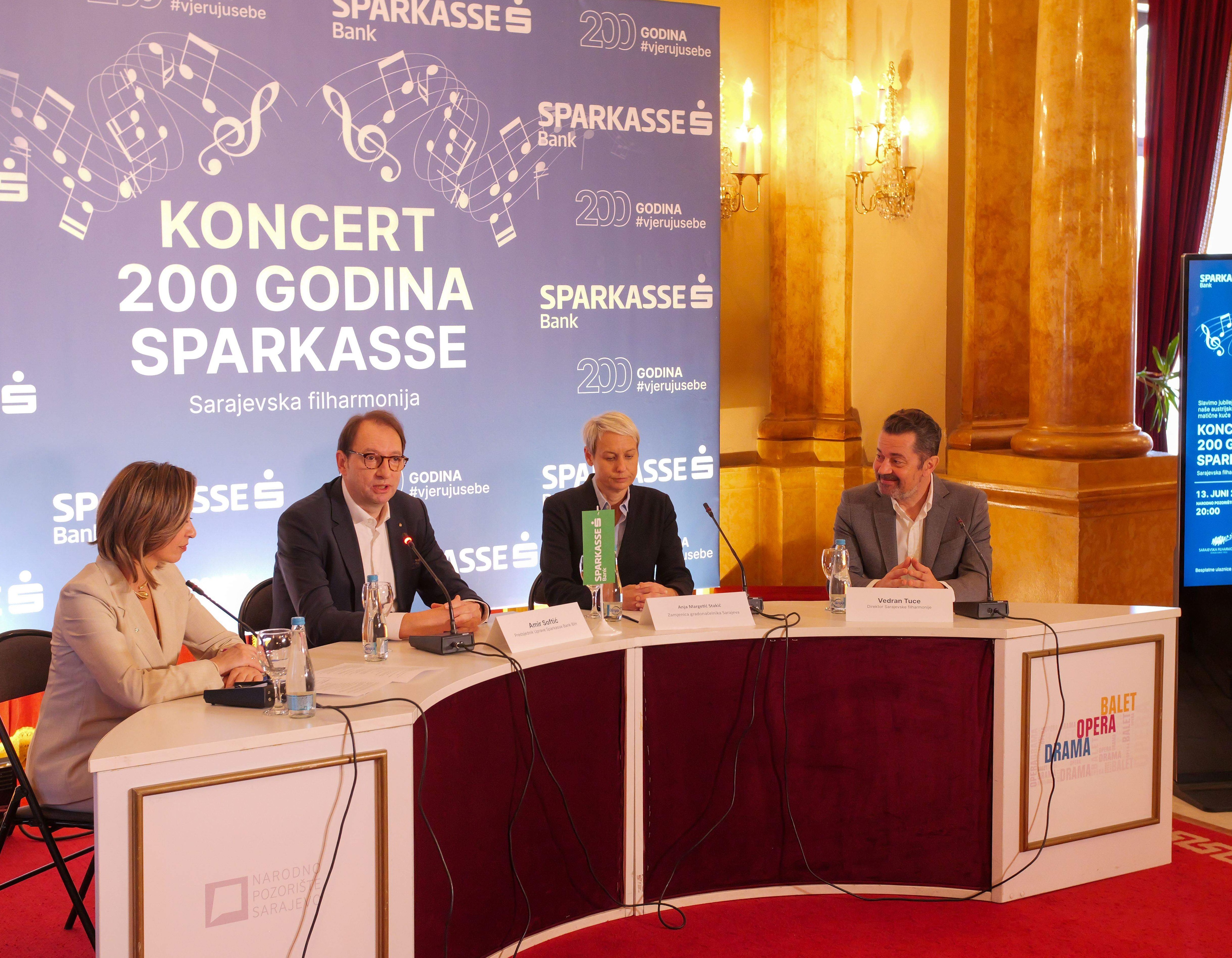 Sparkasse Bank BiH poklanja zajednici gala koncert „200 GODINA SPARKASSE“