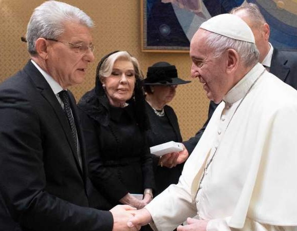 Šefik Džaferović na audijenciji kod pape Franje