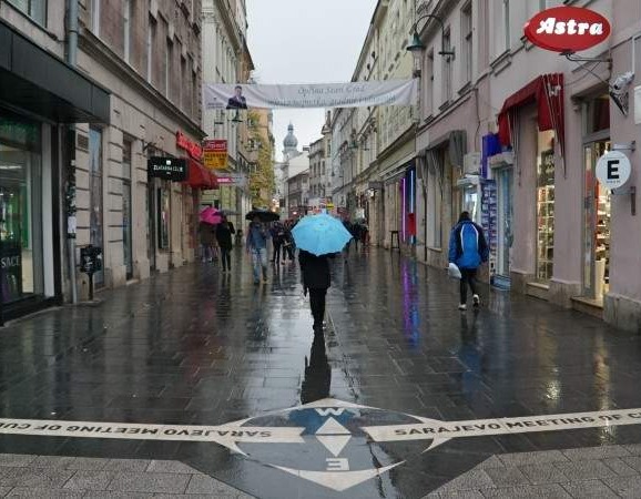 Umjereno do pretežno oblačno sa kišom ili lokalnim pljuskovima