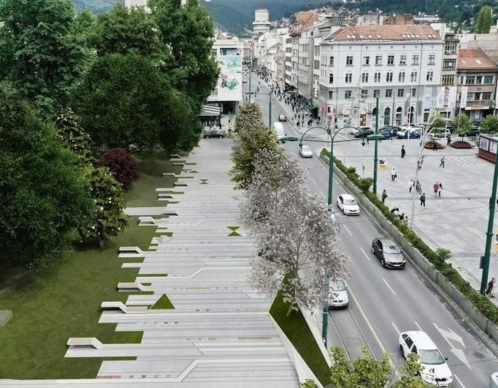 Pješačka zona "Sarajevski ćilim" u centru glavnog grada BiH