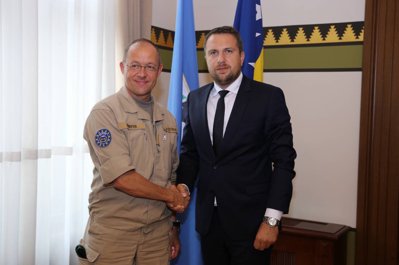 Gradonačelnik u Vijećnici primio komandanta EUFOR-a generalmajora Martina Dorfera