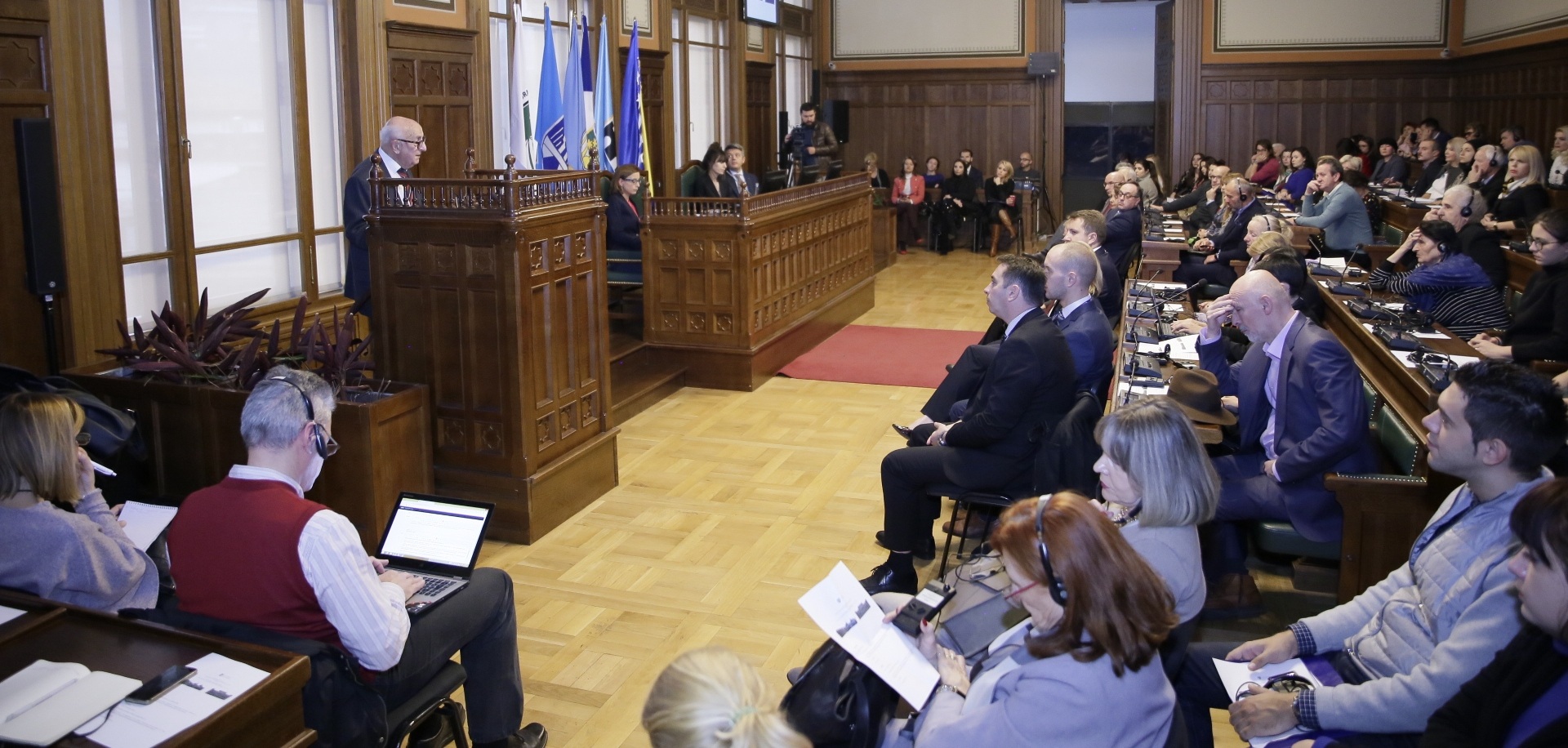 Sudija Meron održao predavanje u Vijećnici na temu Mehanizam kao novi model međunarodnog krivičnog tribunala